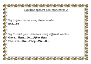 A Connectives and sentence starters