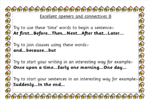 B Connectives and sentence startersb